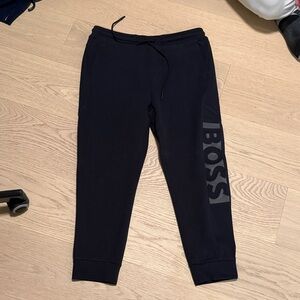 Boss Kids Navy Joggers with Side Logo